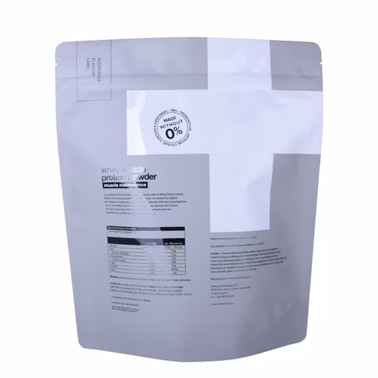 Embalagem de proteína com acabamento fosco com impressão colorida